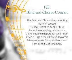 Fall band and chorus concert